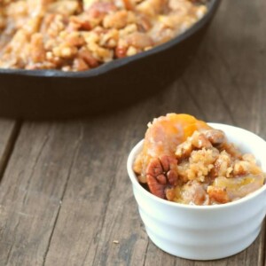 Peach Crumble with Butter Pecan Topping