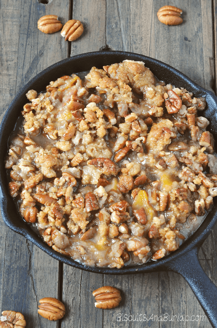 Peach Crumble with Butter Pecan Topping