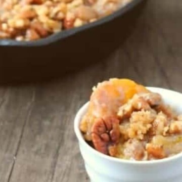 Peach Crumble with Butter Pecan Topping