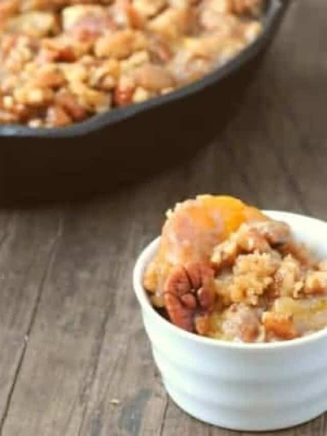 Southern Peach Crumble Biscuits & Burlap