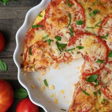 Crustless Tomato Pie