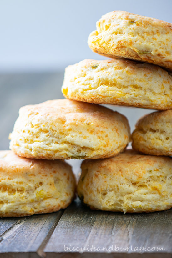 mexican stylebiscuits stacked in pyramid