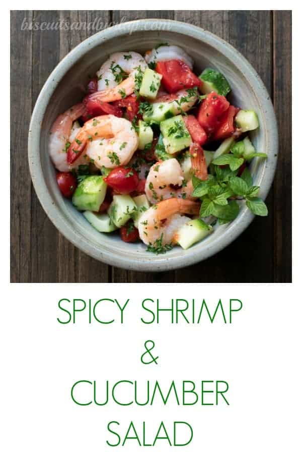 Shrimp & Cucumber Salad make the perfect cold, light meal for summer.