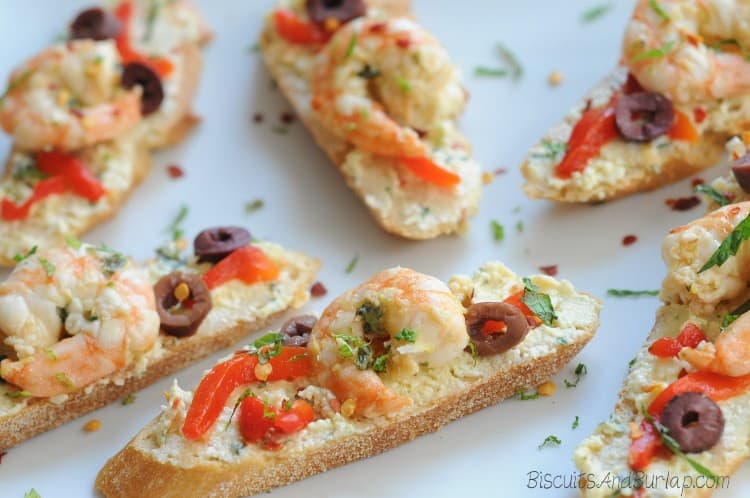 Greek Shrimp Crostini