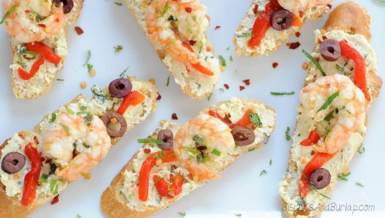 Greek Shrimp Crostini