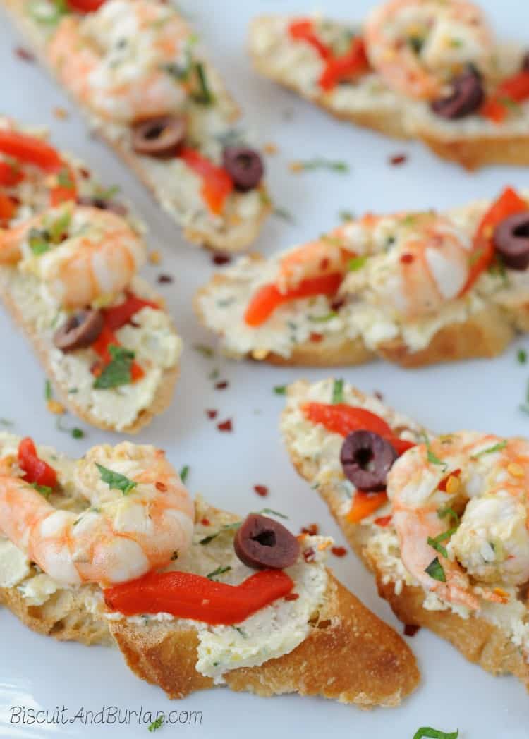 Greek Shrimp Crostini