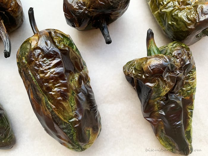 charred poblano peppers