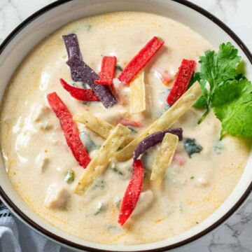 bowl of poblano soup.