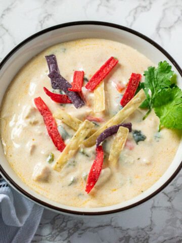 bowl of poblano soup.