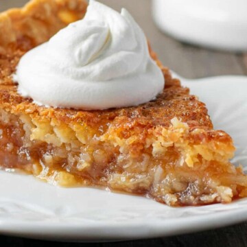 slice of crispy coconut pie.