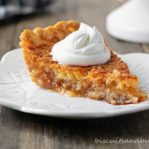 slice of pie with whipped cream