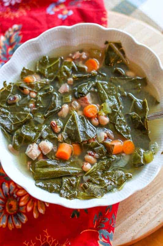 Black Eyed Pea and Collard Green Soup