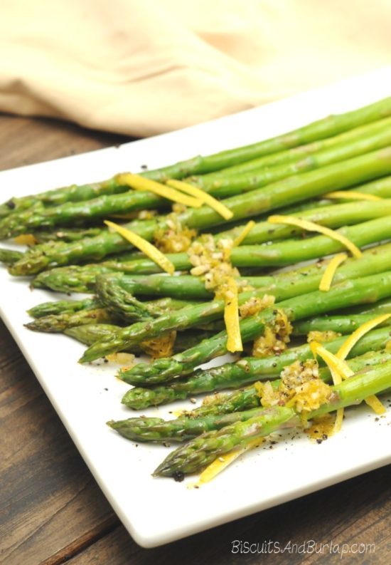 Roasted Asparagus with Lemon and Garlic