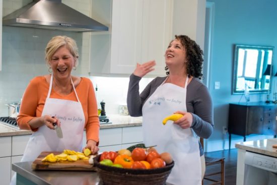 ladies laughing in the kitchen