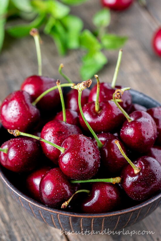 bowl of fresh cherries