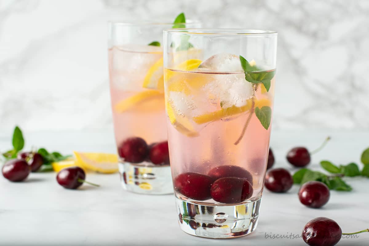 Sweet Cherry & Lemon Infused Water