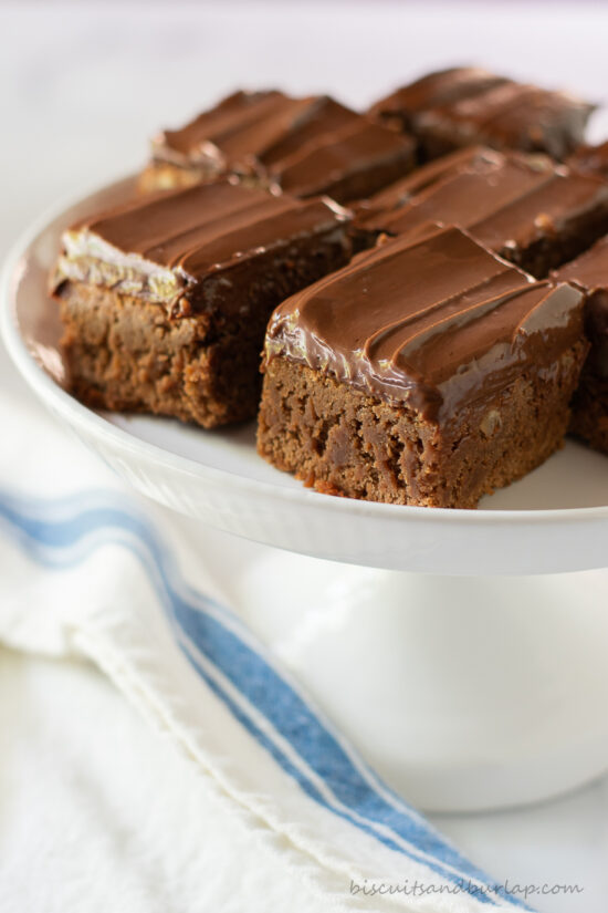 brownies on stand 