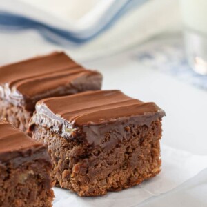 close up of foolproof brownies