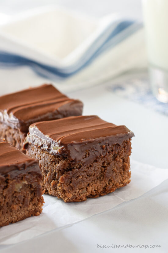 close up of foolproof brownies