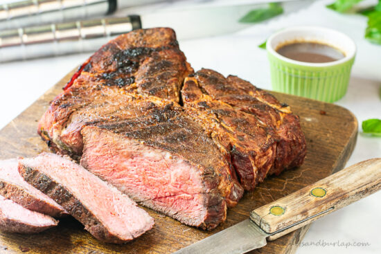 grilled chuck roast with slices