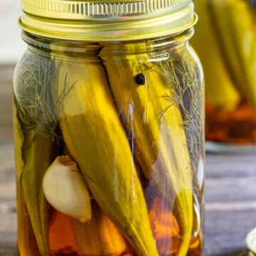 jar of pickled okra.