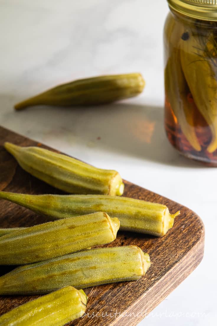 a few pickled okra on board