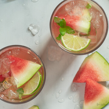 watermelon mojitos