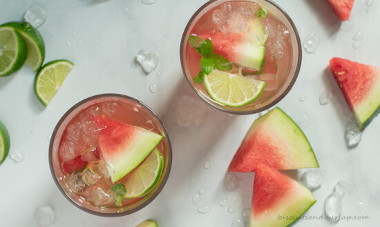 watermelon mojitos