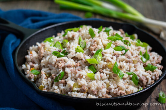 Easy Dirty Rice - Biscuits & Burlap