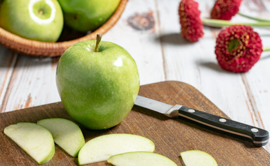 apples on board for grilling