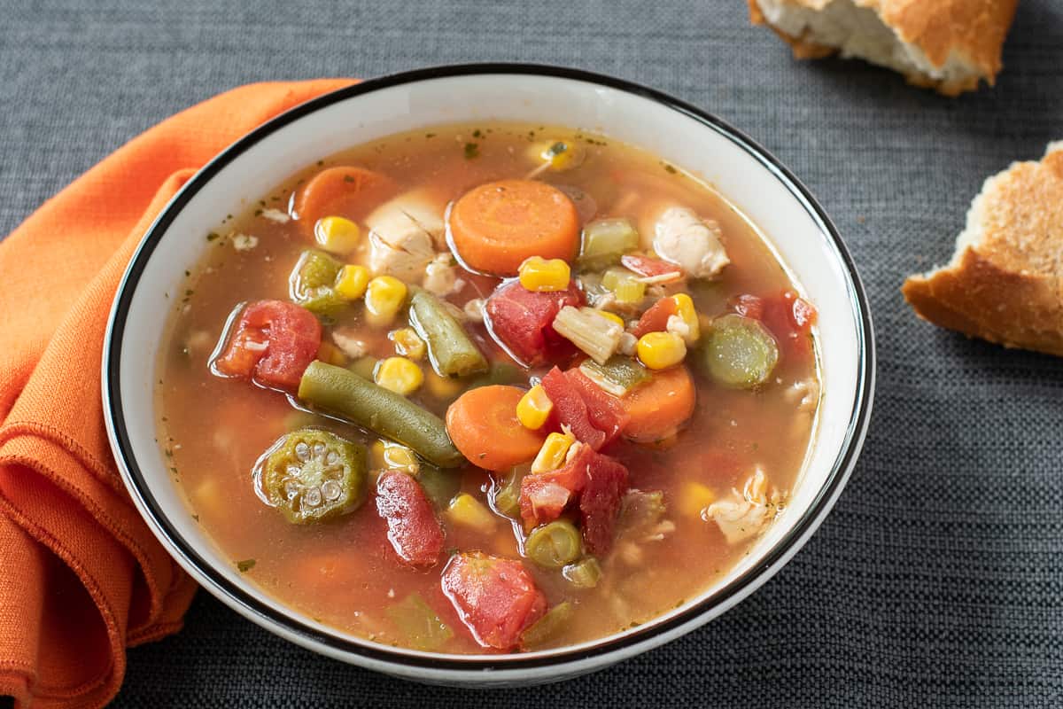 Chicken Vegetable Soup Southern Style Biscuits Burlap