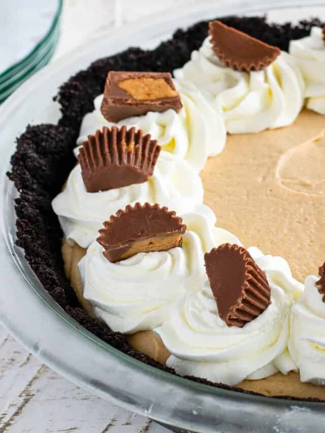 Peanut Butter Pie with Cookie Crust Biscuits & Burlap