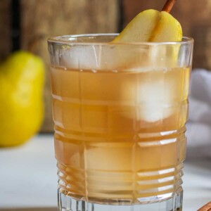 one spiced pear cocktail.