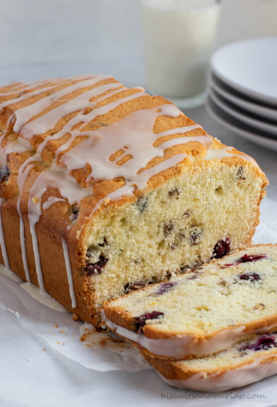 blueberry bread sliced