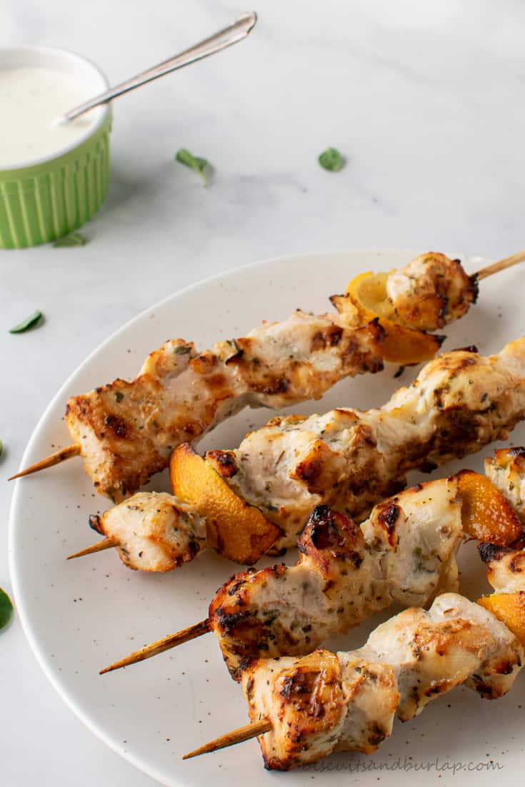 air fryer greek chicken skewers