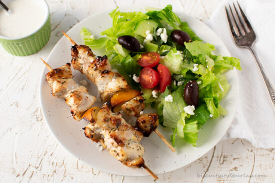 air fryer greek chicken skewers