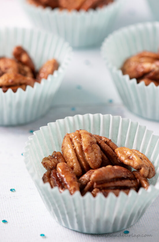 paper cups with ritz carlton pecans