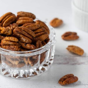 bowl of spiced pecans