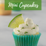 Pin graphic of key lime cupcakes