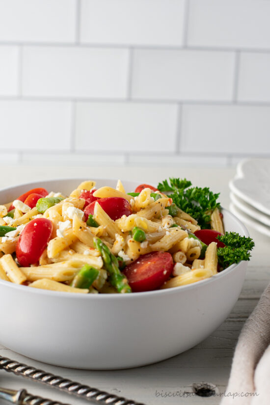 bowl of pasta salad