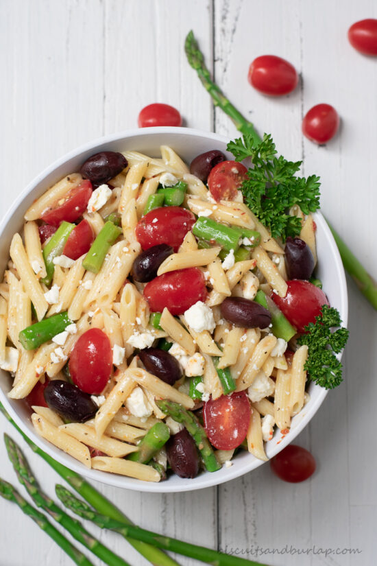 pasta salad with asparagus