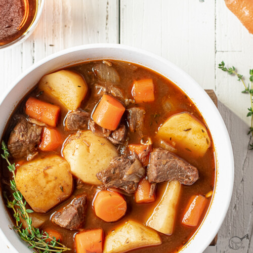 bowl of guinness beef stew.