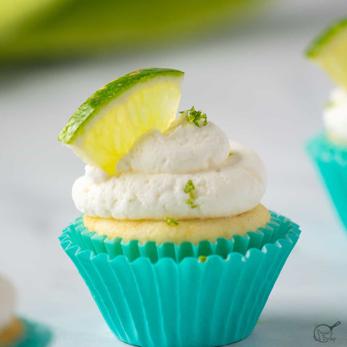 mini key lime cupcake.