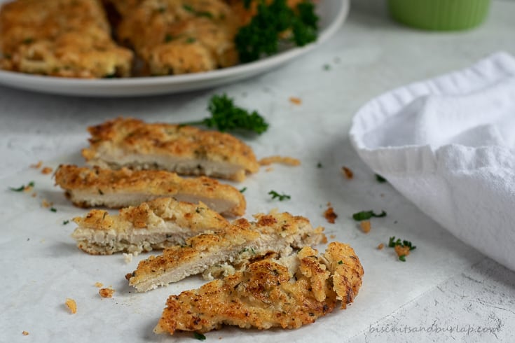 Keto parmesan crusted chicken