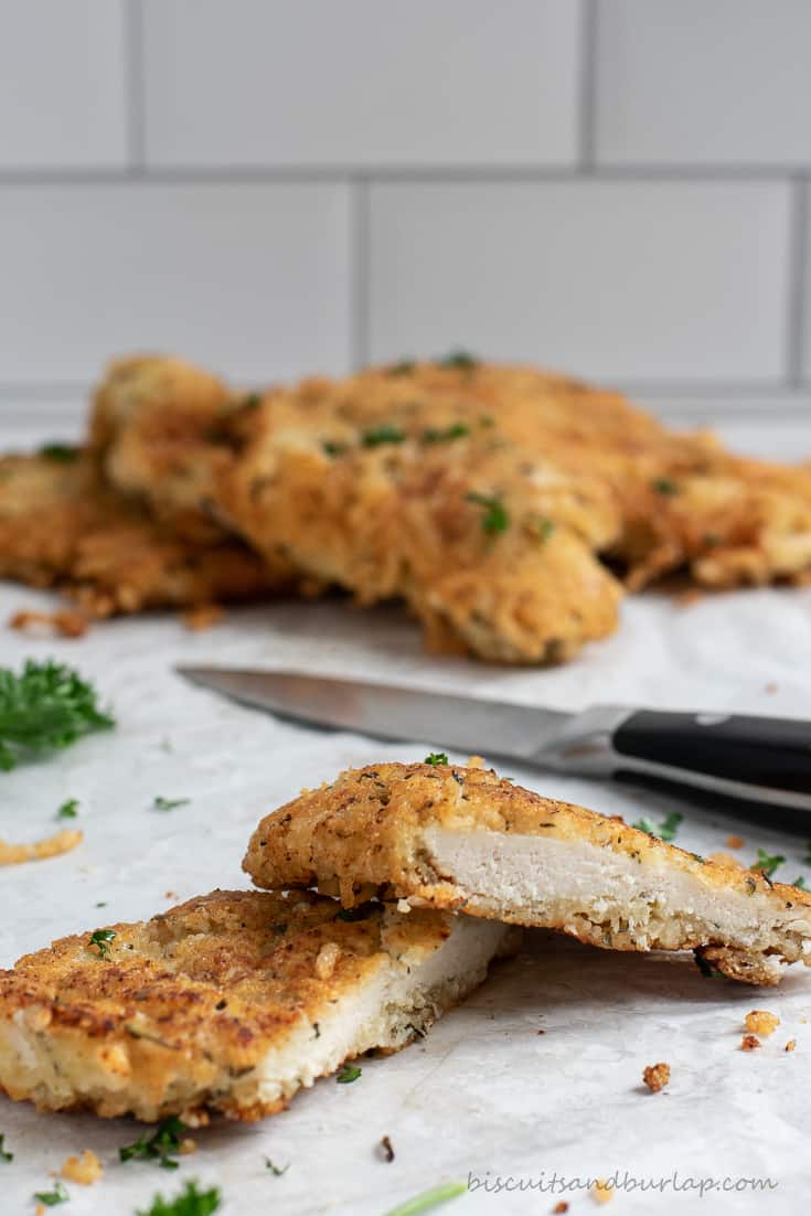 Keto parmesan crusted chicken