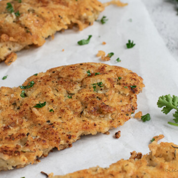 Keto parmesan crusted chicken