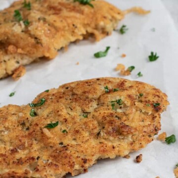 Keto parmesan crusted chicken