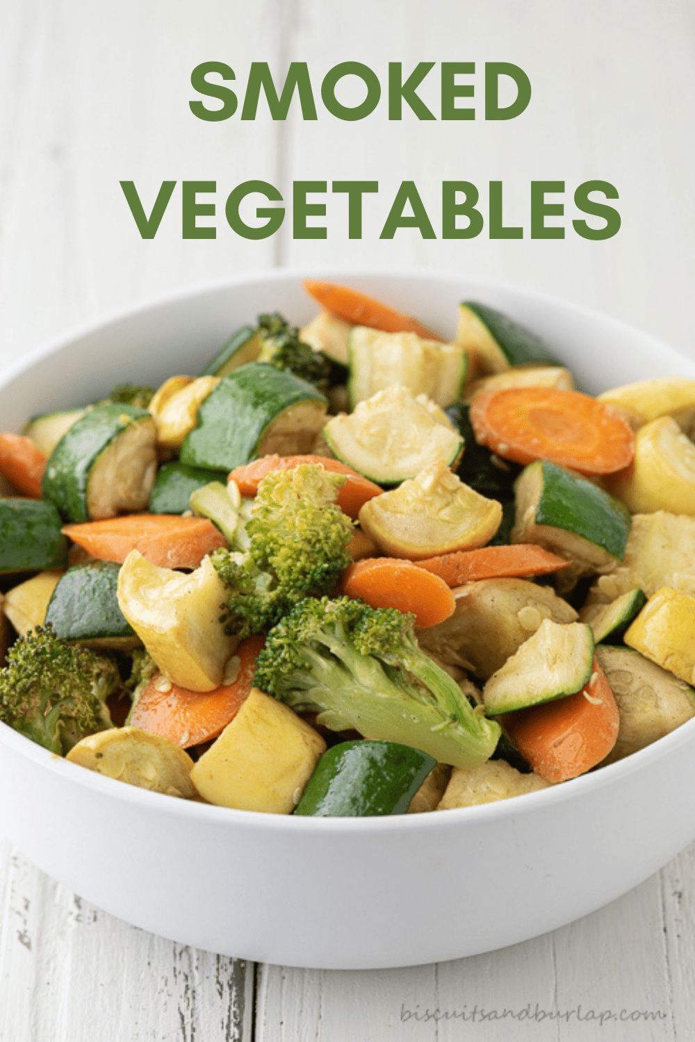 Smoked Vegetables on a Grill or Smoker Biscuits & Burlap