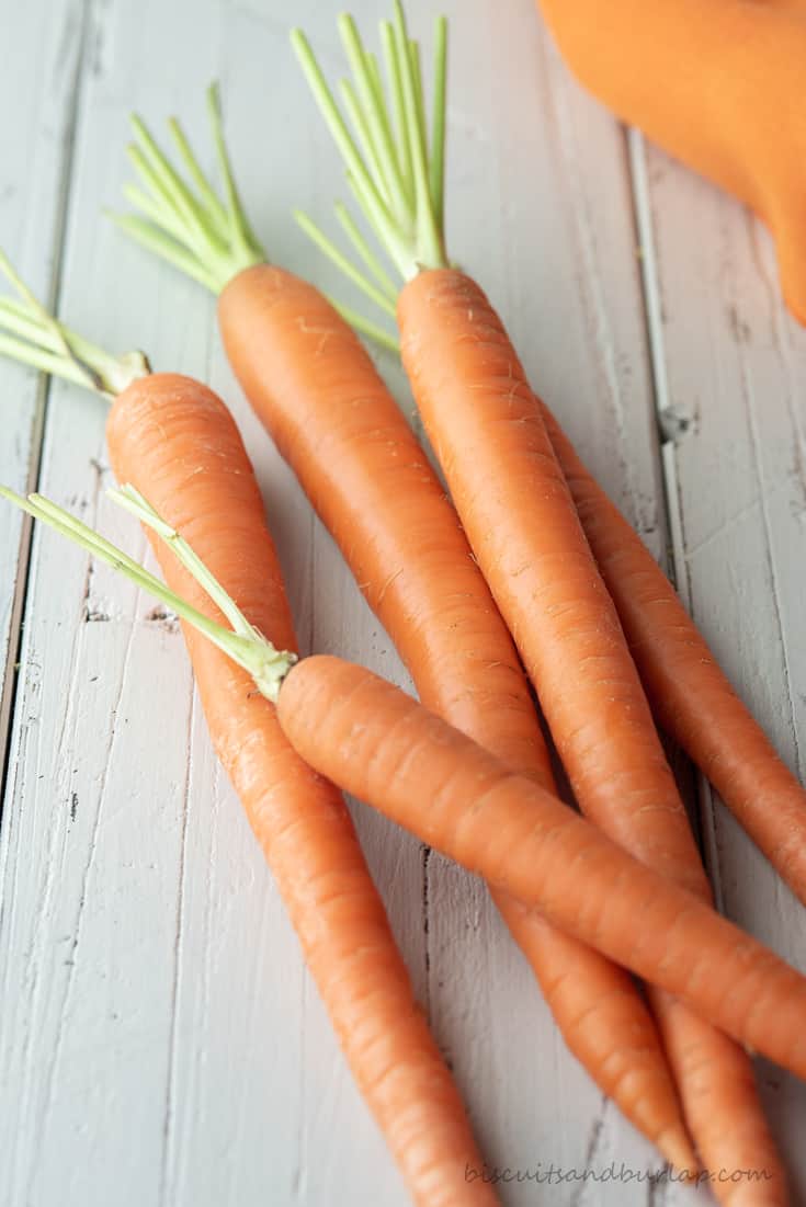 whole carrots for smoked veggies