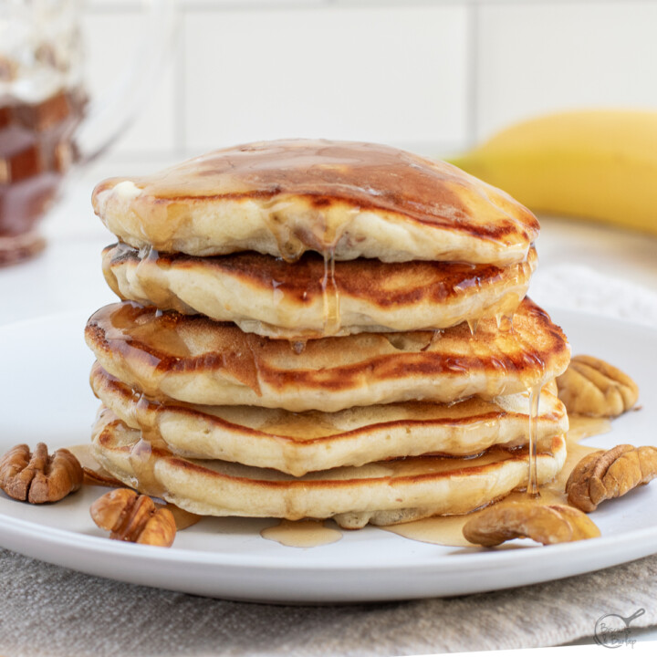 Banana Buttermilk Pancakes with Pecans
